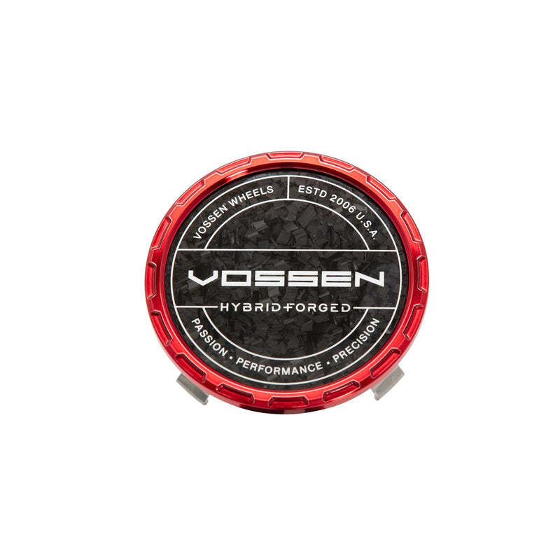 Vossen HF Carbon Billet Sport Cap 2.0 - Large (VHFL) - Transparent Red - Forged (Gloss) Wheel Center Caps Vossen