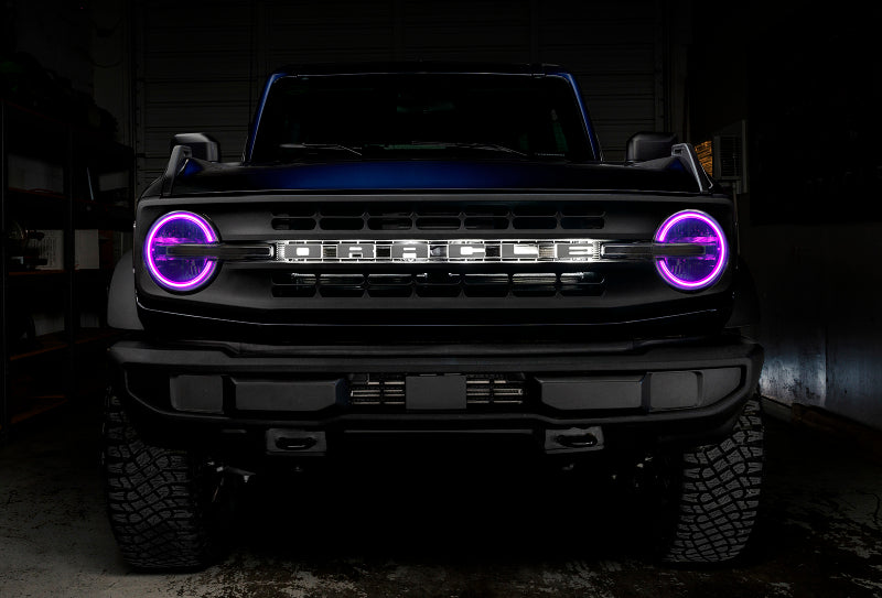Oracle 2021 Ford Bronco DRL Upgrade w/ Halo Kit - ColorSHIFT w/ BC1 Controller Headlights ORACLE Lighting