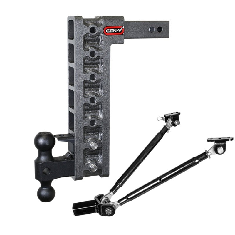Gen-Y Mega Duty 2in Shank 15in Drop 16K Hitch w/Dual-Ball/Pintle Lock/Stabilizer Kit Hitch Receivers GEN-Y Hitch