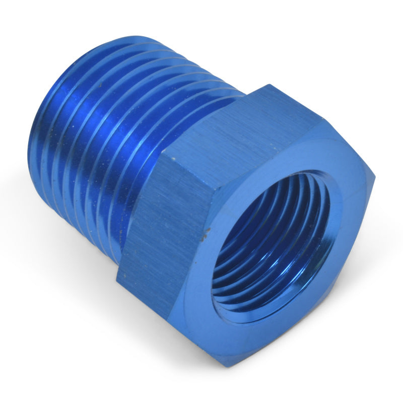Russell Performance 1/2in Male to 3/8in Female Pipe Bushing Reducer (Blue) Fittings Russell