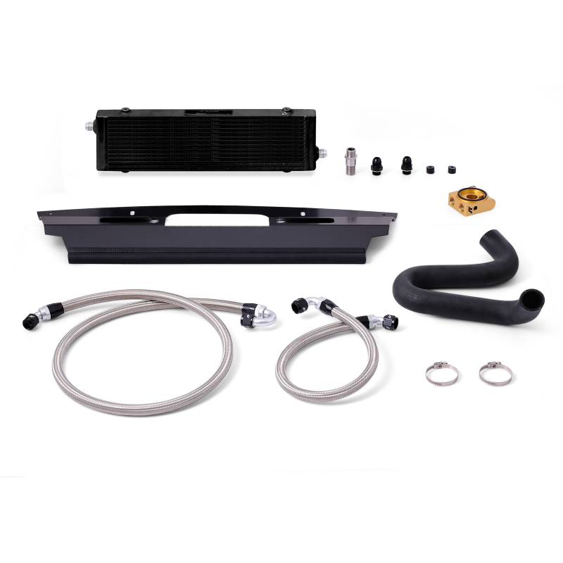 Mishimoto 2015+ Ford Mustang GT Thermostatic Oil Cooler Kit - Black Oil Coolers Mishimoto