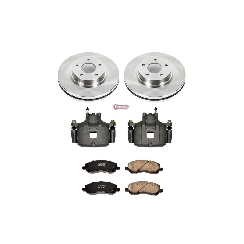 Power Stop 08-16 Mitsubishi Lancer Front Autospecialty Brake Kit w/Calipers Brake Kits - OE PowerStop