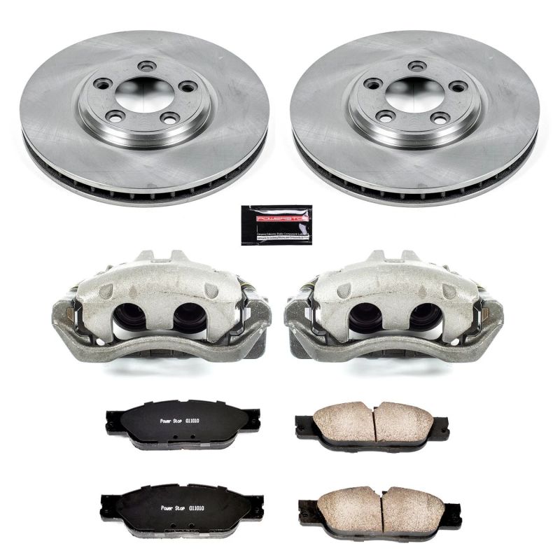Power Stop 2005 Jaguar S-Type Front Autospecialty Brake Kit w/Calipers Brake Kits - OE PowerStop