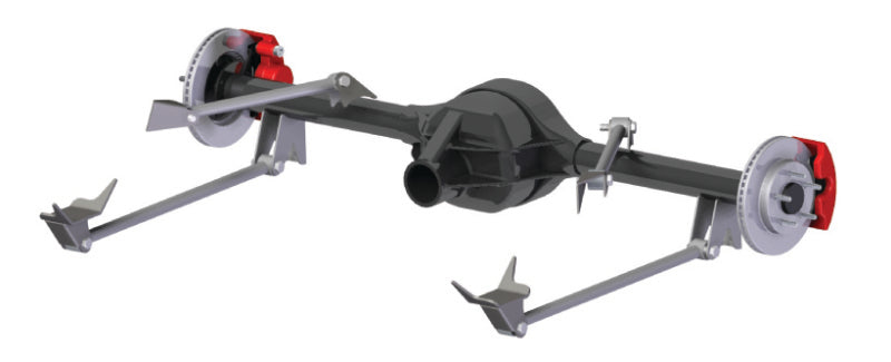 Ridetech Universal Weld-in Triangulated 4 Link Kit Black Powdercoated Shock Mounts & Camber Plates Ridetech