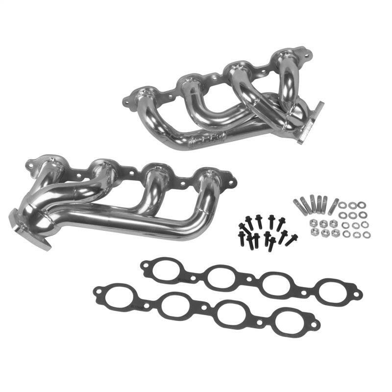 BBK 14-18 GM Truck 5.3/6.2 1 3/4in Shorty Tuned Length Headers - Polished Silver Ceramic Headers & Manifolds BBK