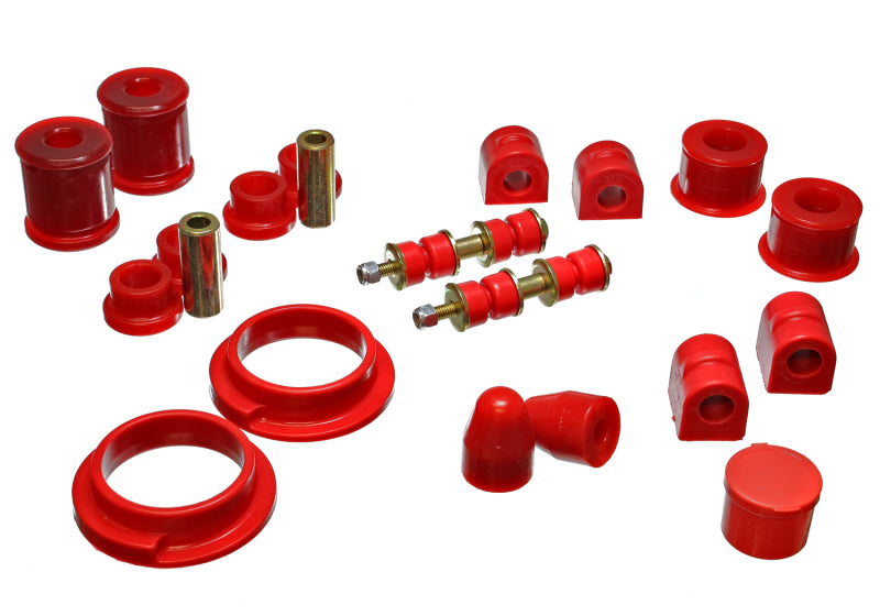 Energy Suspension 00-04 Ford Focus Red Hyper-flex Master Bushing Set Bushing Kits Energy Suspension