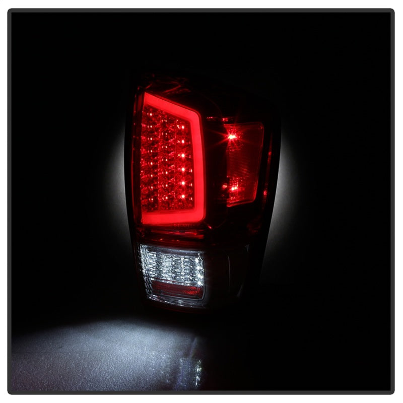 xTune 16-18 Toyota Tacoma Light Bar LED Tail Lights - Chrome (ALT-JH-TTA16-LBLED-C) Tail Lights SPYDER