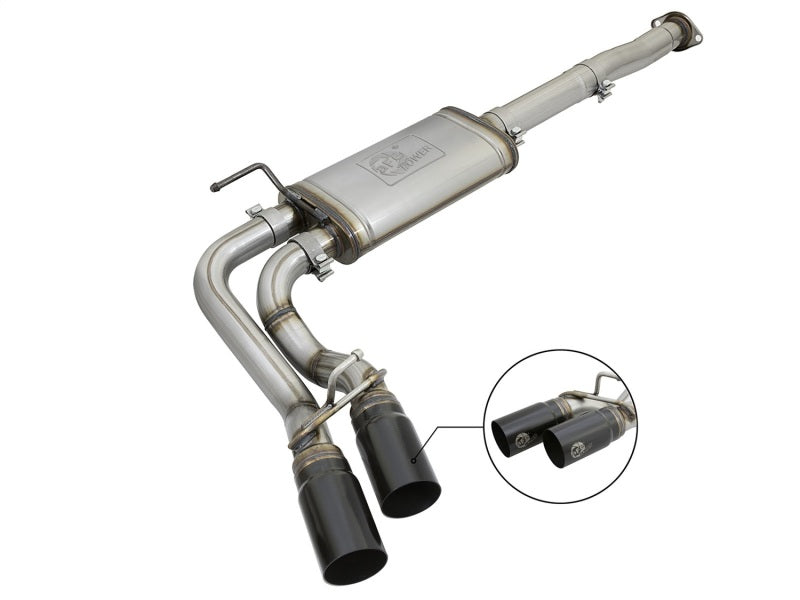 aFe Power Rebel Series 3in 409SS Cat-Back Exhaust w/ Black Tips 05-15 Toyota Tacoma V6-4.0L Catback aFe