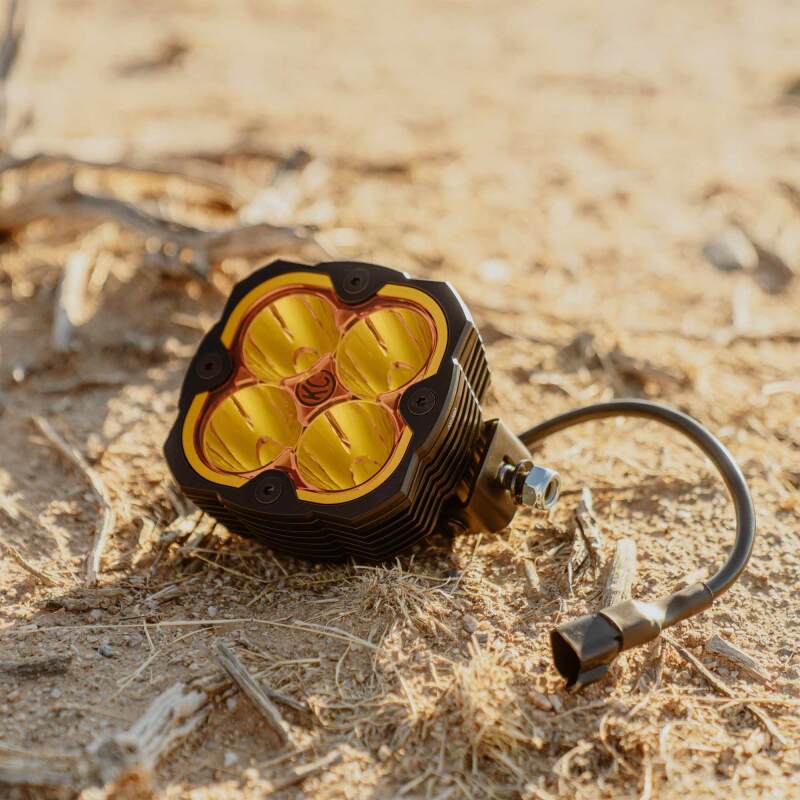 KC HiLiTES FLEX ERA 4 Performance Yellow Spot Beam Lens Light Accessories and Wiring KC HiLiTES