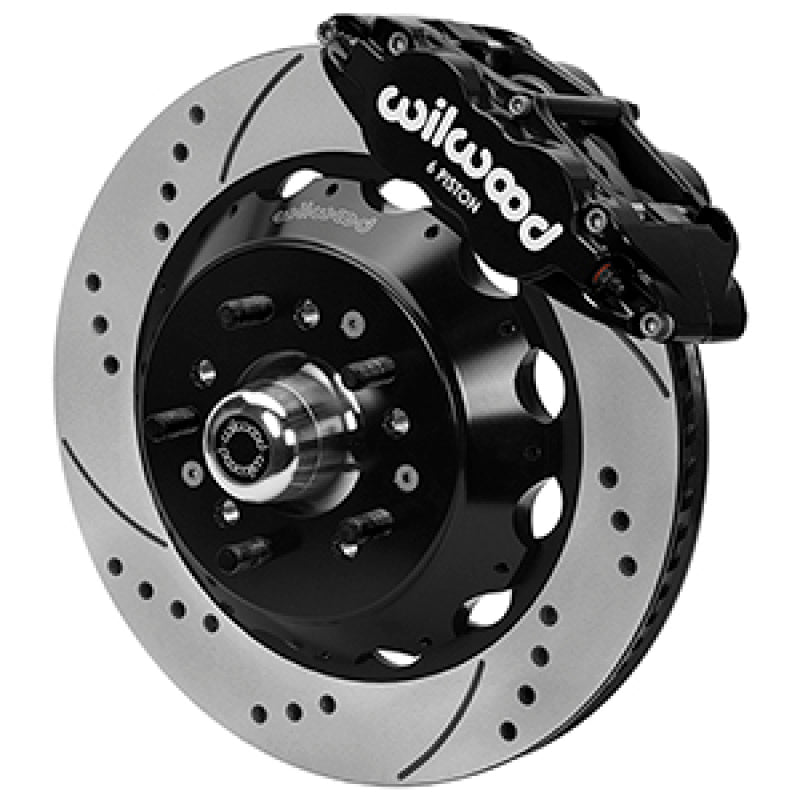 Wilwood Forged 6 Piston Superlite Caliper, SRP 72 Vane Vented Spec37 Drilled & Slotted Rotor - 14.00 Big Brake Kits Wilwood