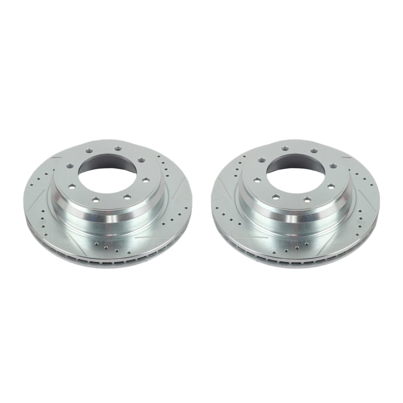 Power Stop 12-19 Nissan NV1500 Rear Evolution Drilled & Slotted Rotors - Pair Brake Rotors - Slot & Drilled PowerStop