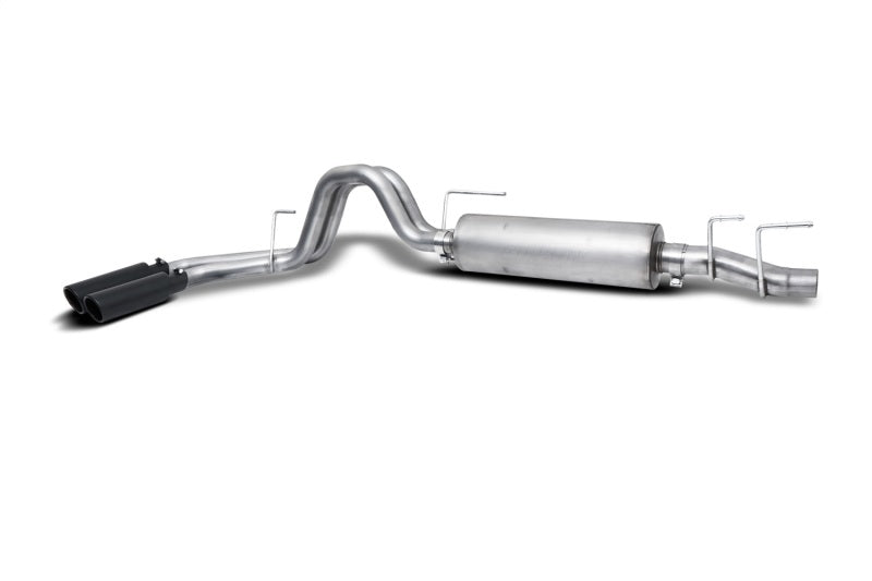 Gibson 21-24 Ford F150 2.7/3.3L 3/2.5in Cat-Back Dual Sport Exhaust System Stainless - Black Elite Catback Gibson