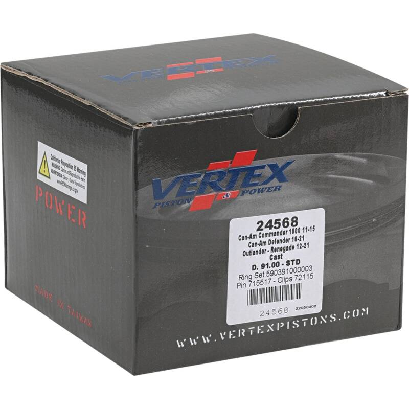 Vertex Piston 11-19 Can-Am Commander 1000 1000cc Cast Replica Piston Kit Piston Sets - Powersports Vertex Pistons