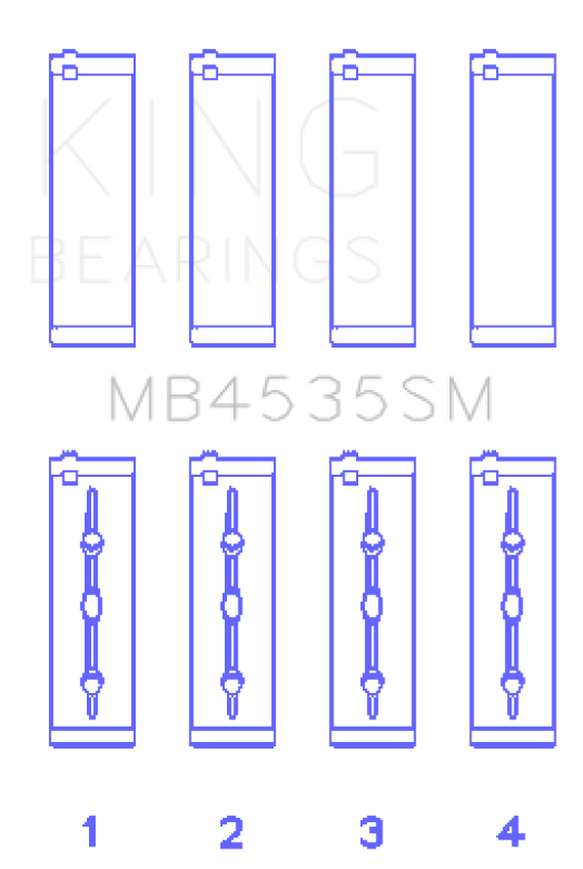 King Engine Bearings Mercedes Benz M 276 DE35 (Size +0.25mm) Main Bearing Set Bearings King Engine Bearings