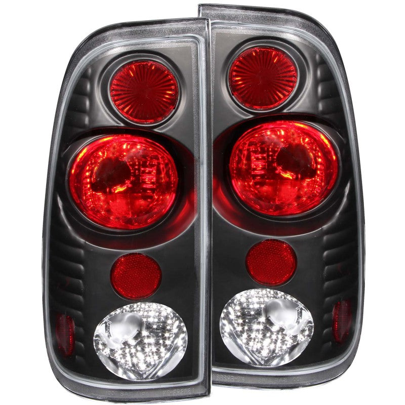 ANZO 1997-2003 Ford F-150 Taillights Black G2 Tail Lights ANZO