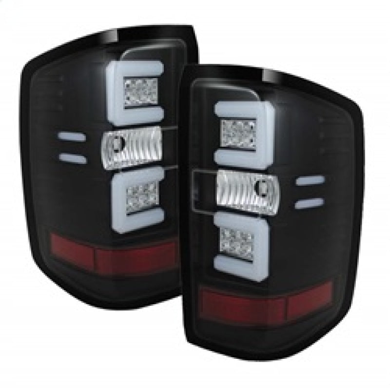 Spyder Chevy 1500 14-16 Light Bar LED Tail Lights Blk ALT-YD-CS14-LBLED-BK Tail Lights SPYDER