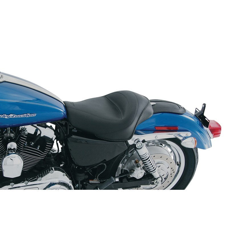 Mustang 04-21 Harley Sportster 4.5 GAL Standard Touring Solo Seat - Black Solo Motorcycle Seats Mustang Motorcycle