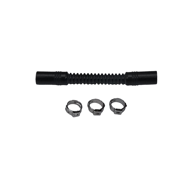 Deatschwerks Convoluted Tubing 100mm Length x 8mm ID Side 1 x 8mm ID Side 2 - Black Fuel Lines DeatschWerks