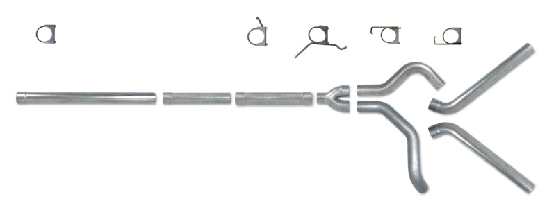 Diamond Eye KIT 4in Catback MFLR RPLCMENT PIPE DUAL SS: 2004.5-2007.5 DODGE CUMMINS 600 Catback Diamond Eye Performance