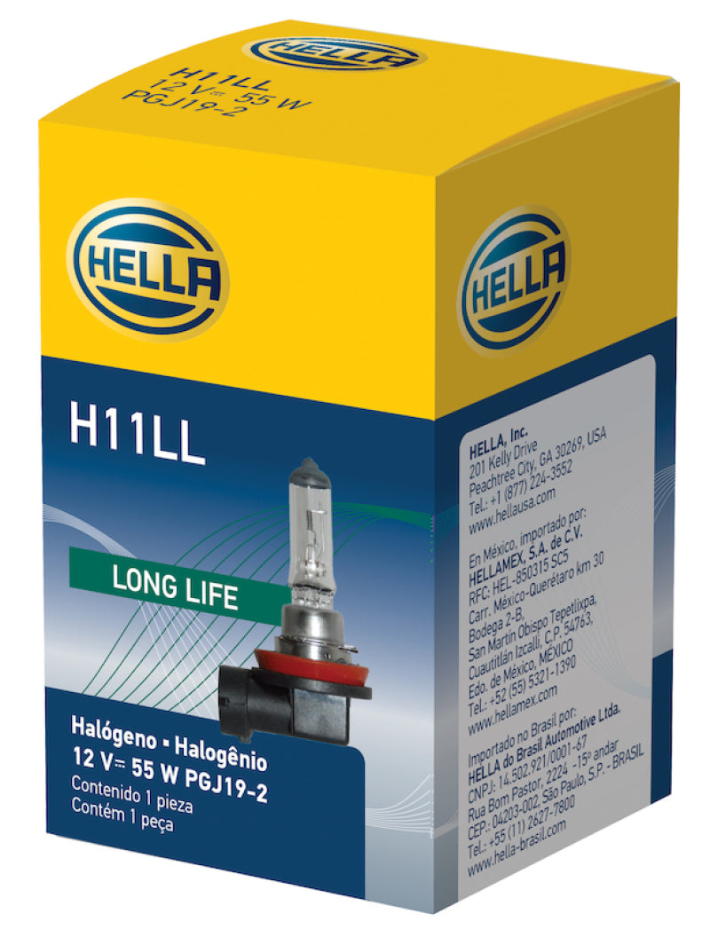 Hella Bulb H11 12V 55W PGJ19-2 T4 LONG LIFE Bulbs Hella
