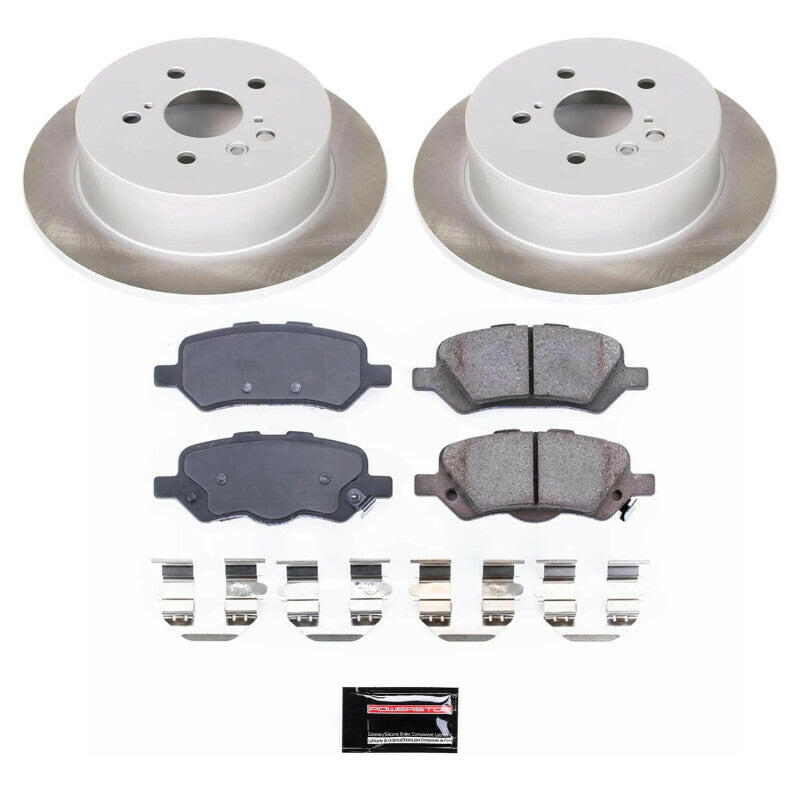 Power Stop 09-16 Toyota Venza Rear Semi-Coated Rotor Kit Brake Kits - Performance Blank PowerStop