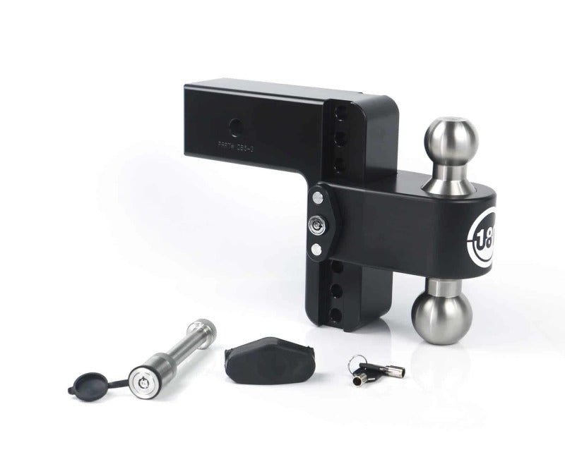 Weigh Safe 180 Hitch 6in Drop Hitch & 3in Shank (10K/21K GTWR) w/WS05 - Black Cerakote Hitch Ball Mounts Weigh Safe