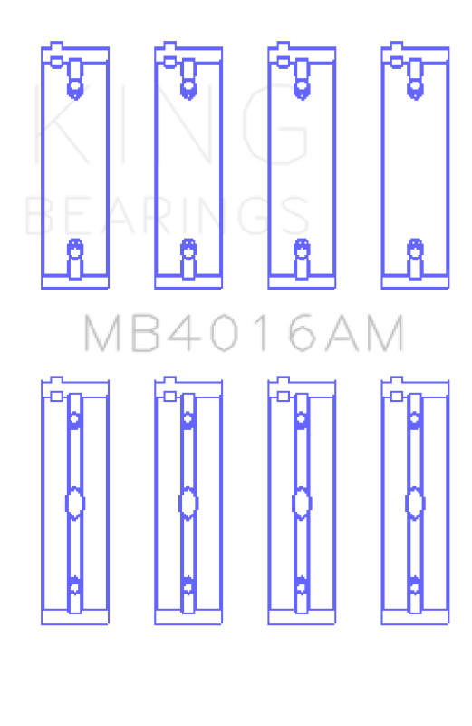 King Engine Bearings Mitsubishi 181CI 3.0L 6G72 V6 (Size +0.25) Main Bearing Set Bearings King Engine Bearings