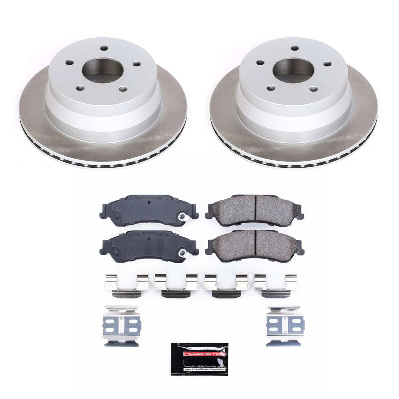 Power Stop 97-01 Oldsmobile Bravada Rear Semi-Coated Rotor Kit Brake Kits - Performance Blank PowerStop