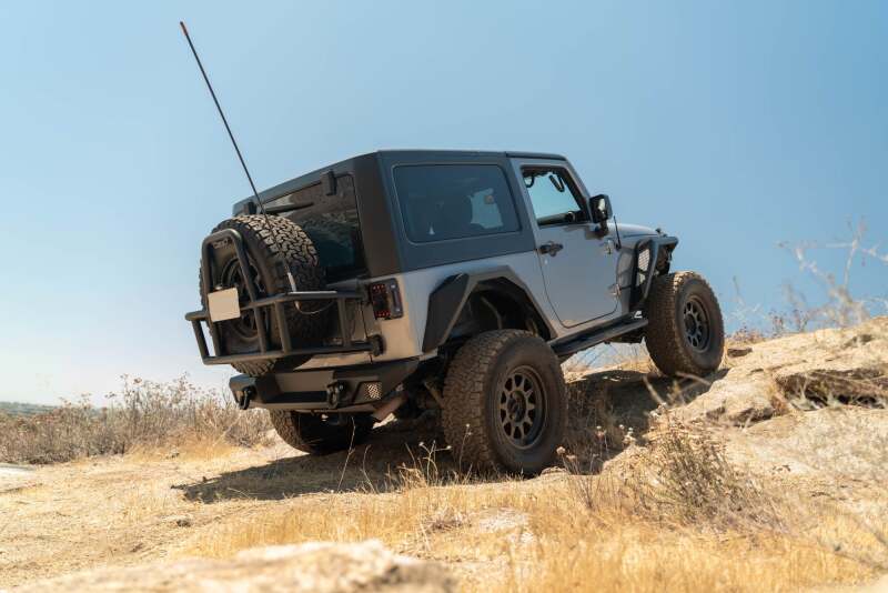 DV8 07-18 Jeep Wrangler JK Body Mounted Tire Carrier Chase Racks DV8 Offroad