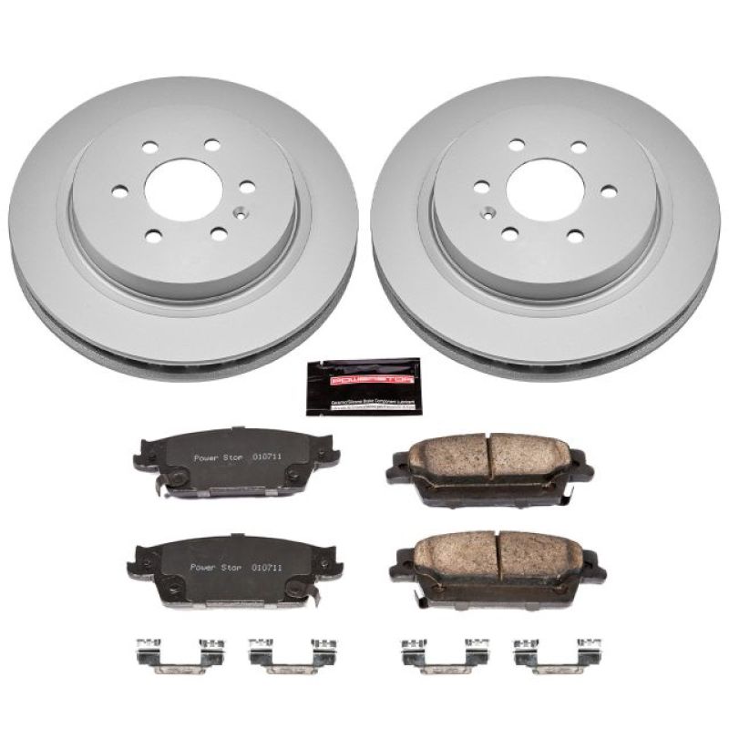 Power Stop 04-09 Cadillac SRX Rear Z17 Evolution Geomet Coated Brake Kit Brake Kits - Performance Blank PowerStop