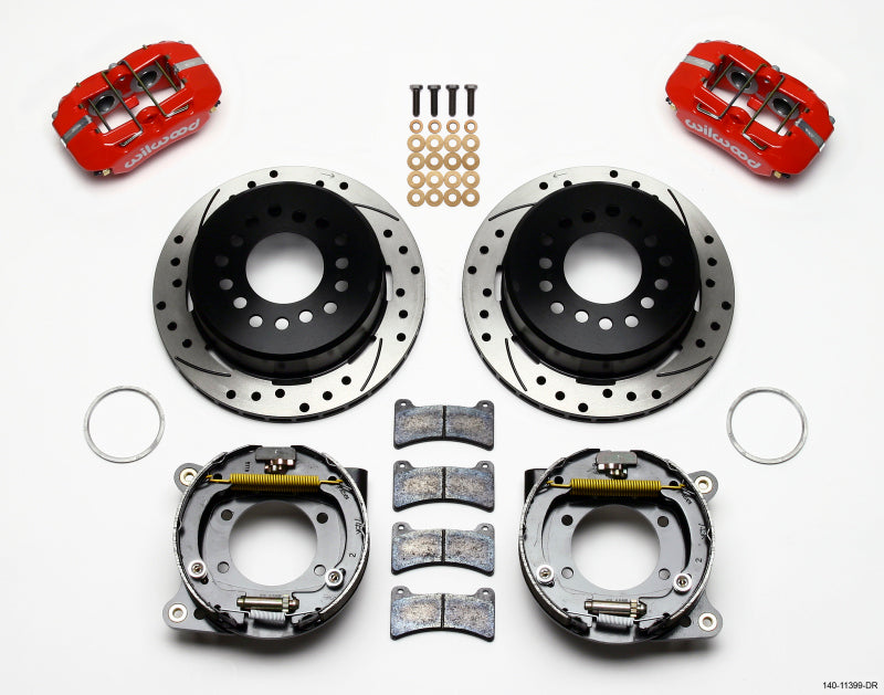 Wilwood Dynapro Low-Profile 11.00in P-Brake Kit Drill-Red 93-97 Camaro/Firebird 2.75in Offset Big Brake Kits Wilwood