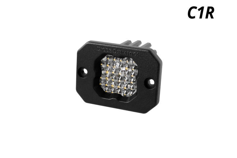 Diode Dynamics Stage Series C1R - White Flood Flush Mount LED Pod (one) Light Accessories and Wiring Diode Dynamics
