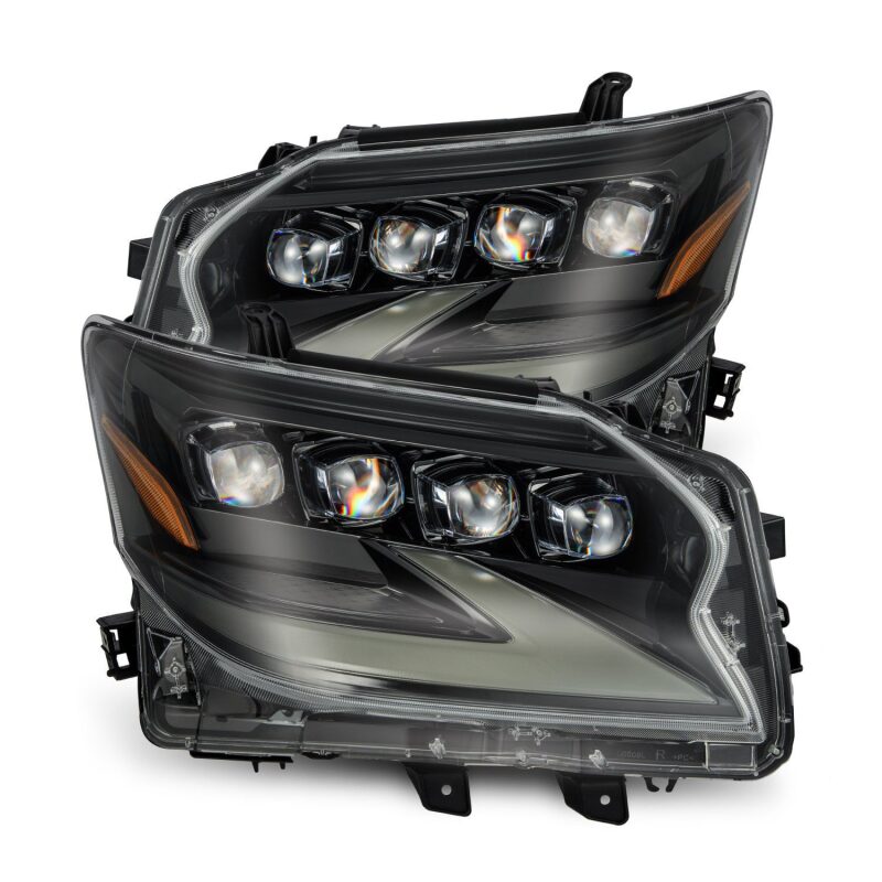 AlphaRex 14-19 Lexus GX460 (Non-AFS) NOVA LED Proj Headlights Alpha Black w/Activ Light/Seq Signal Headlights AlphaRex