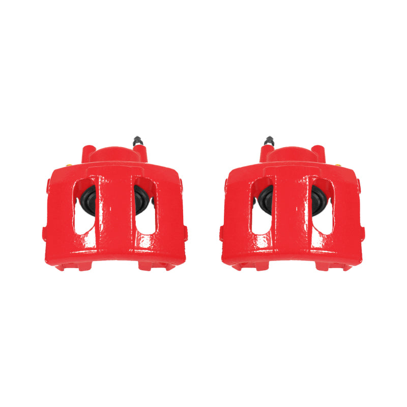 Power Stop 90-01 Jeep Cherokee Front Red Calipers w/o Brackets - Pair Brake Calipers - Perf PowerStop