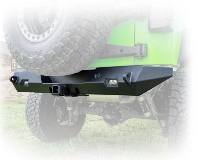 Turn Offroad 2007-2018 Jeep JK Rear Bumper with Hitch and Lights Bumpers - Steel TURN Offroad
