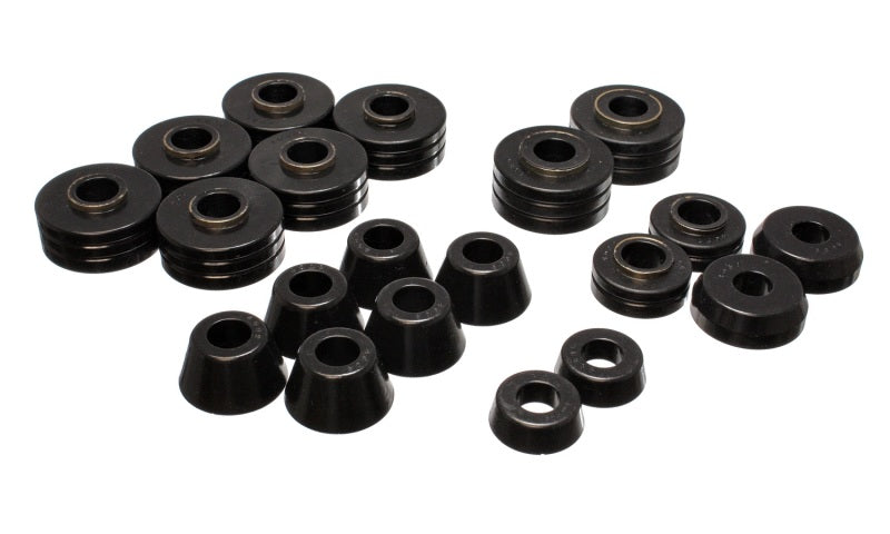 Energy Suspension Fd Bronco Body Mount Set - Black Bushing Kits Energy Suspension
