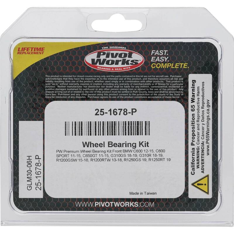 Pivot Works BMW Wheel Bearing Kit Premium Bearings Control Arms Pivot Works