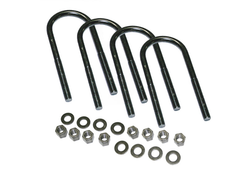 Superlift U-Bolt 4 Pack 1/2x2-3/4x6 - Round w/ Hardware Bolts Superlift