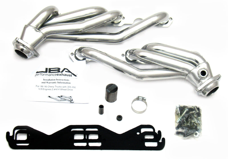 JBA 86-95 GM Truck 5.0L/5.7L SBC w/o A.I.R. 1-1/2in Primary Silver Ctd Cat4Ward Header Headers & Manifolds JBA