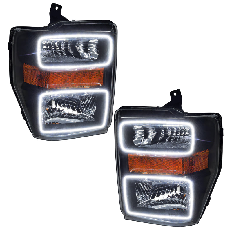 Oracle 08-10 Ford F250/350 LED HL - Black - White Headlights ORACLE Lighting