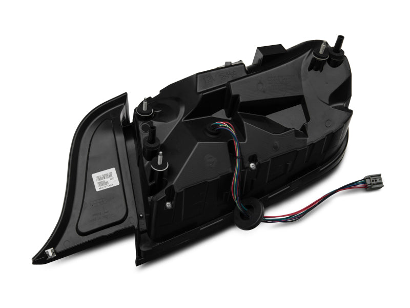 Raxiom 15-22 Ford Mustang Profile LED Tail Lights - Gloss Black Housing (Smoked Lens) Tail Lights Raxiom