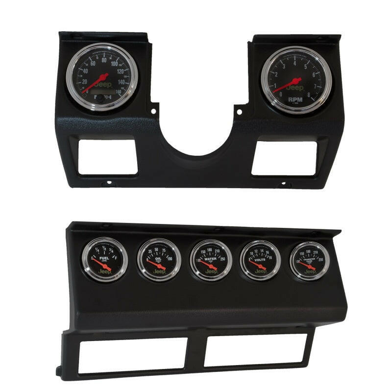 Autometer 87-96 Jeep Wrangler YJ 7pc Direct-Fit Dash Gauge Kit Gauges AutoMeter