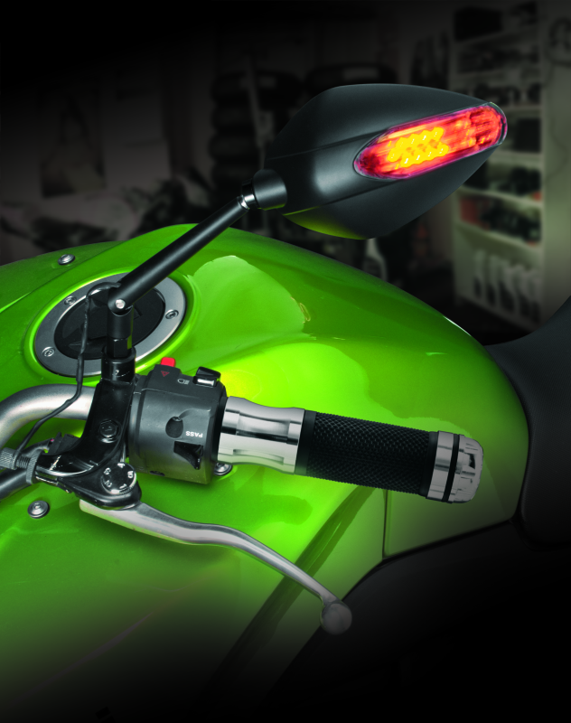 BikeMaster Grips 135mm Revolver Barend Grips - Silver Grips BikeMaster