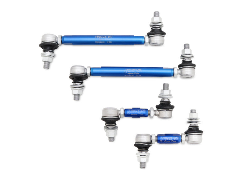 SuperPro 15-22 Ford Mustang Adjustable End Link Set (TRC12160 + TRC1245) Sway Bar Endlinks Superpro