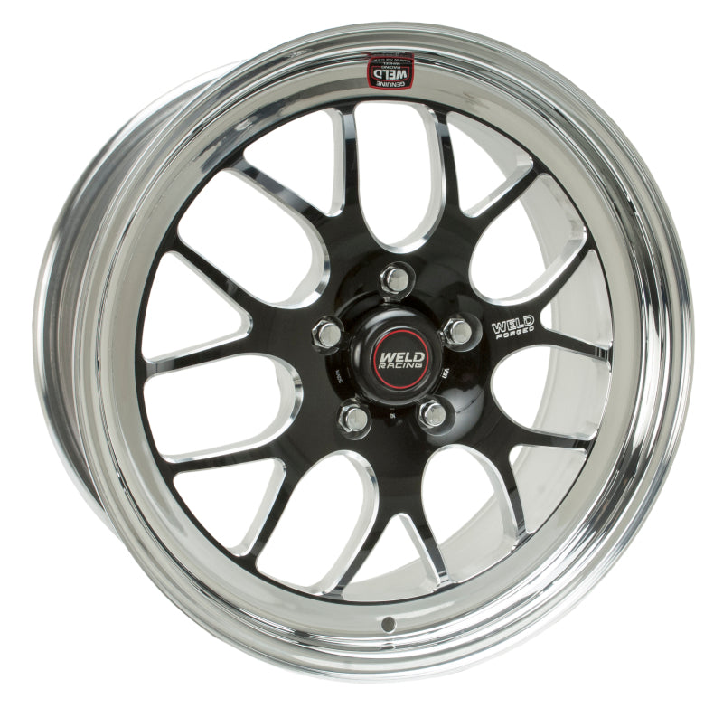 Weld S77 18x12 / 5x4.75 BP / 5.7in. BS Black Wheel (Medium Pad) - Non-Beadlock Wheels - Forged Weld