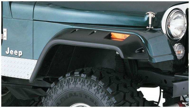 Bushwacker 59-83 Jeep CJ5 Cutout Style Flares 4pc - Black Fender Flares Bushwacker