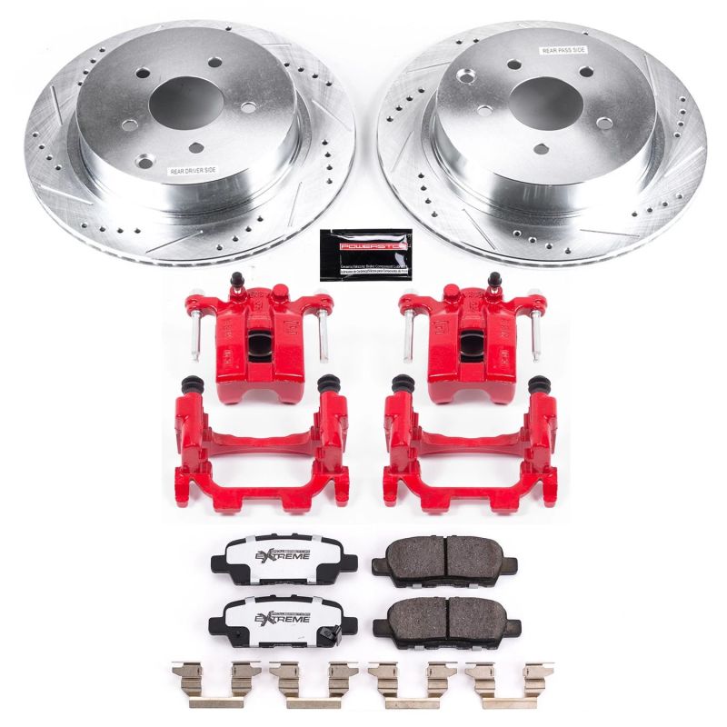 Power Stop 18-19 Infiniti Q50 Rear Z26 Street Warrior Brake Kit w/Calipers Brake Kits - Performance D&S PowerStop