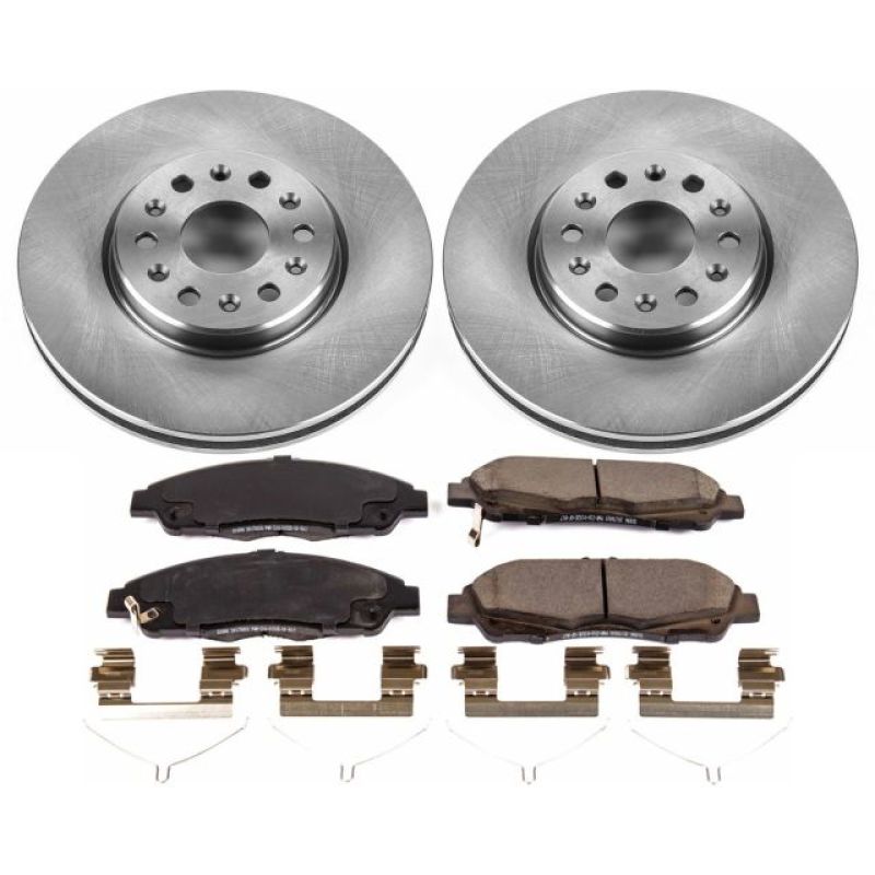 Power Stop 17-18 GMC Acadia Front Autospecialty Brake Kit Brake Kits - OE PowerStop