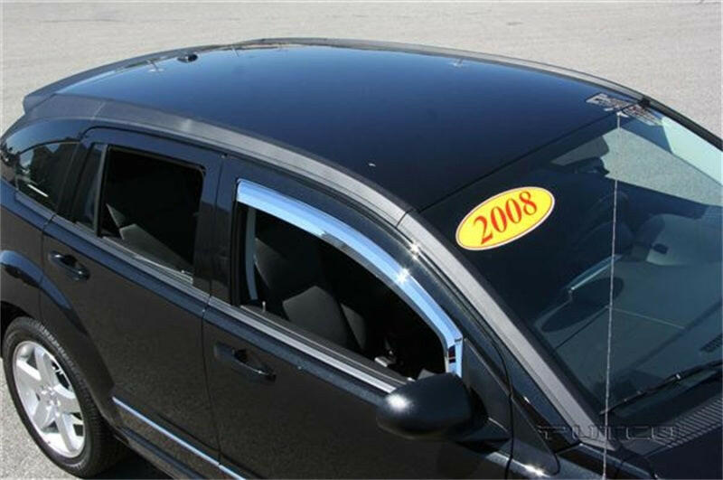 Putco 07-12 Dodge Caliber (Front Only) Element Chrome Window Visors Wind Deflectors Putco