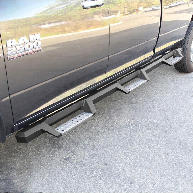 Westin/HDX 10-18 Ram 2500/3500 Crew Cab (8ft Bed) Drop Wheel to Wheel Nerf Step Bars - Txt Black Nerf Bars Westin